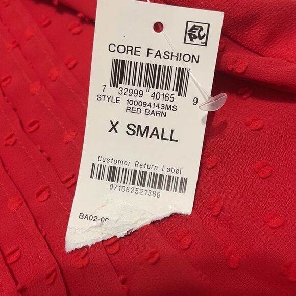 Charter Club Sleeveless Button Blouse Barn Red XS - Picture 3 of 13